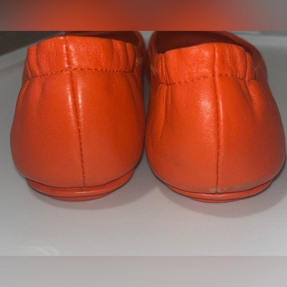 Tory Burch Women's Minnie Leather Travel Ballet Flats, Mango Sz 4.5M - Picture 7 of 12